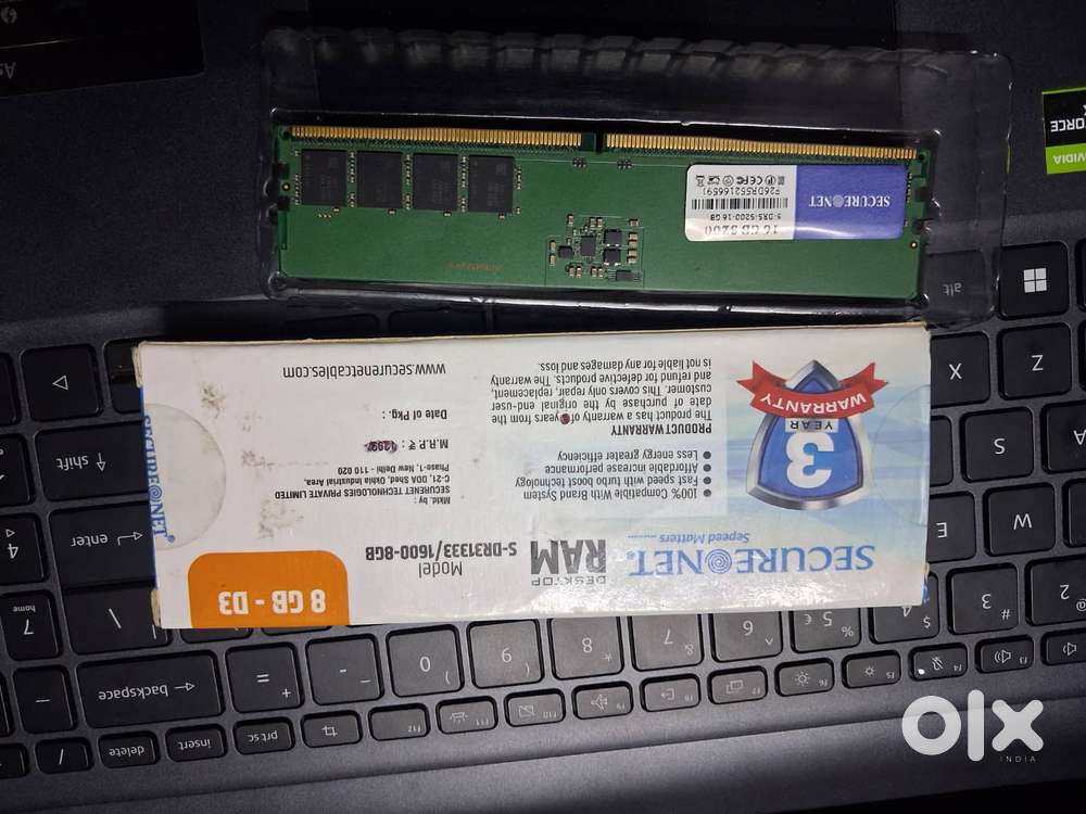 SecureNet DDR5 16GB 5200MHz Desktop RAM (Brand New Condition)