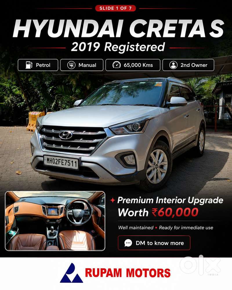 Hyundai Creta 1.6 Vtvt S, 2019, Petrol