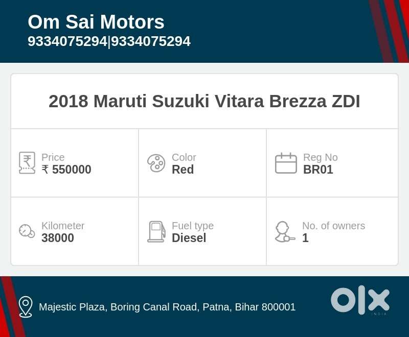 Maruti Suzuki Brezza Zdi, 2018