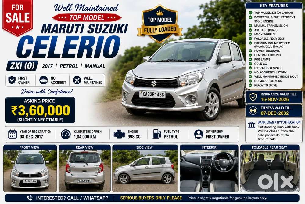 Maruti Suzuki Celerio 2017 Model Year Car