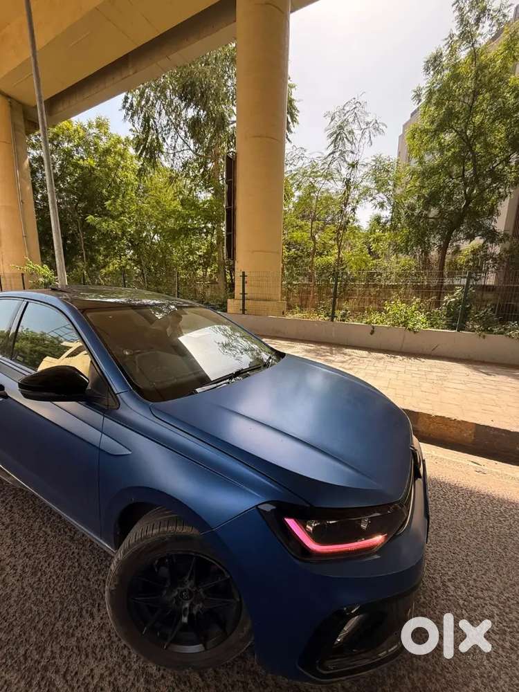 Virtus 1.0 Tsi Rising Blue Colour Wrapped In Matte Ppf