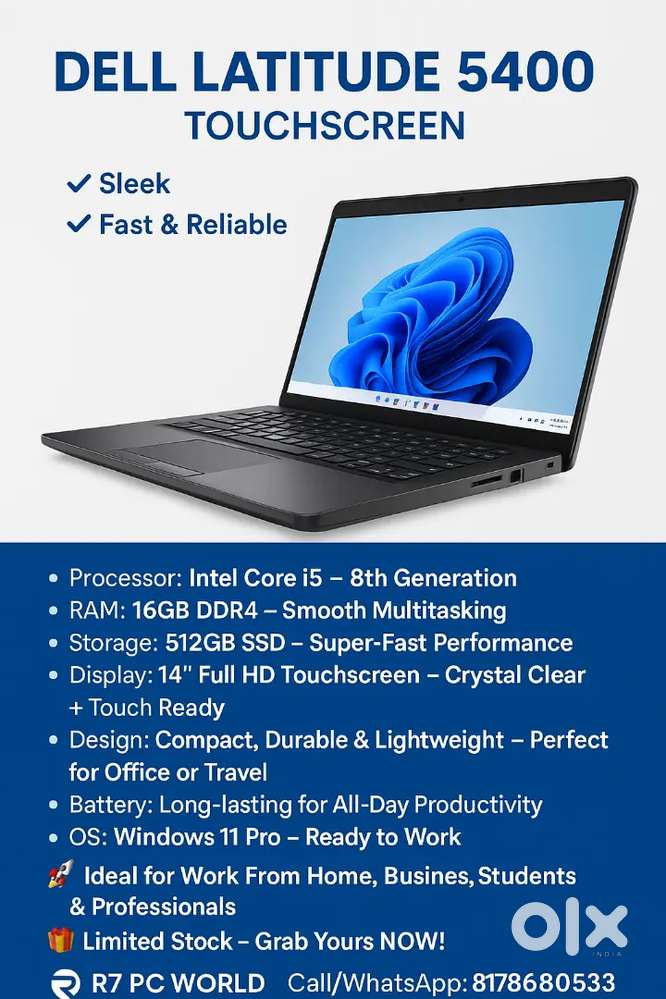 DELL LATITUDE 5400 CORE I5-8TH GEN 16GB/512GB SSD 14 FHD