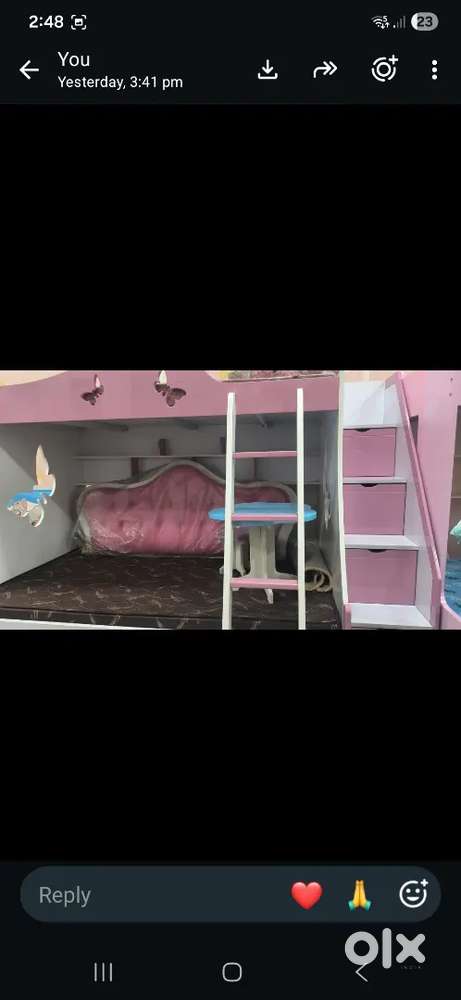 Kids bed with mattreds