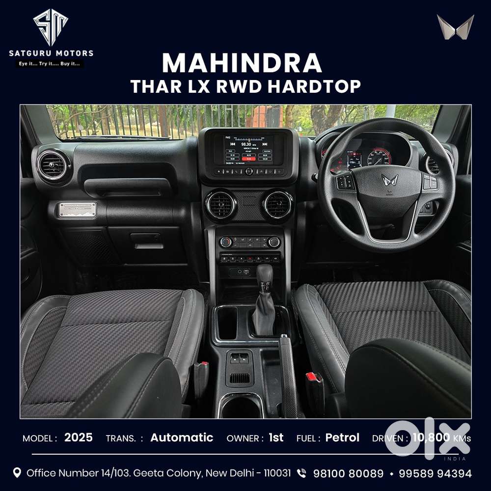 Mahindra Thar 2.0 Lx Hard Top Petrol At 4 Rwd, 2025, Petrol