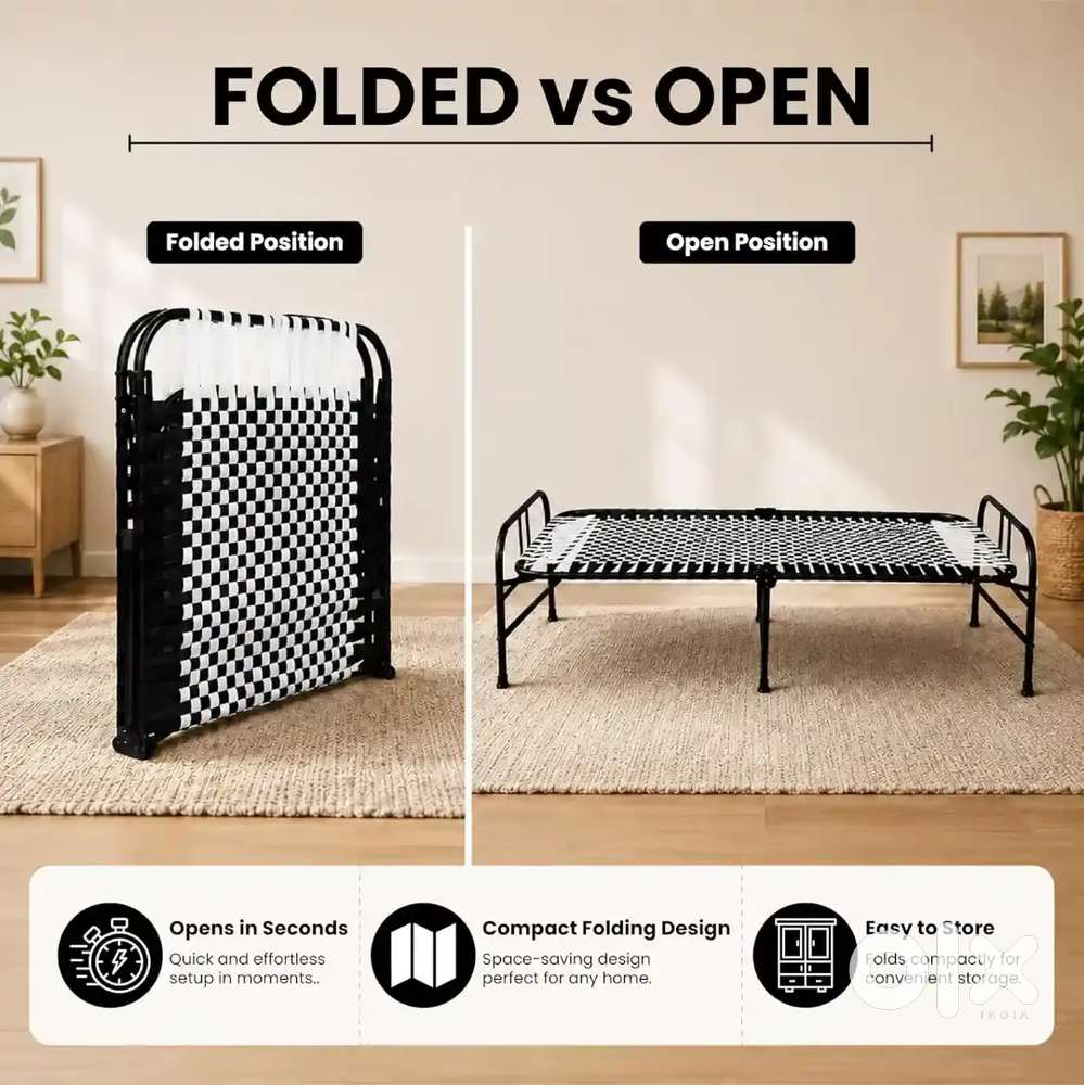 New folding bed unused