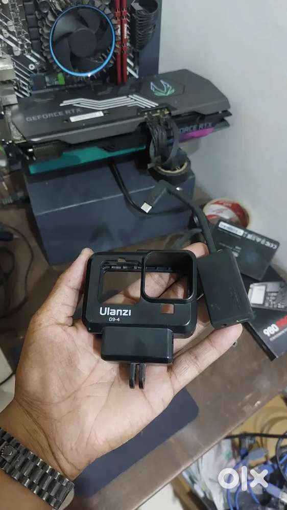GoPro mic adaptor and ulanzi g9-4 motovlog case go pro insta insta360