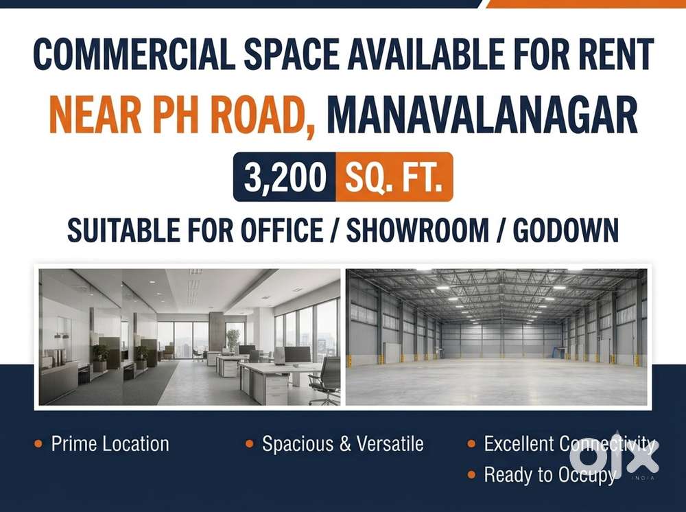 TOLET:Office/Godown/Showroom near PH Road,Manavalanagar