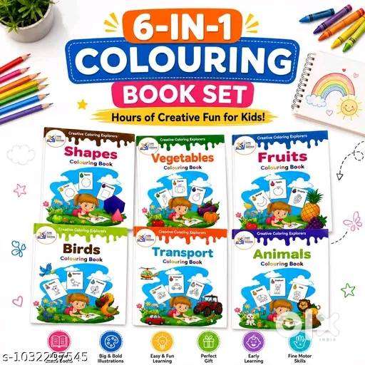 COD colouring books set of 6 for kids