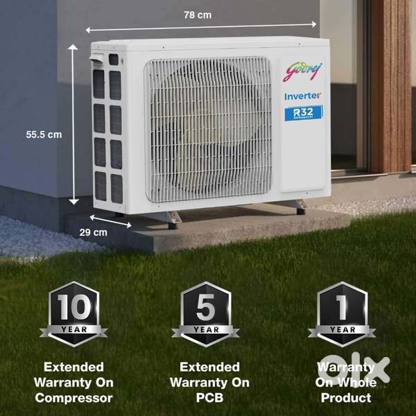 New 1 Ton 3-Star Home Split AC on Rent