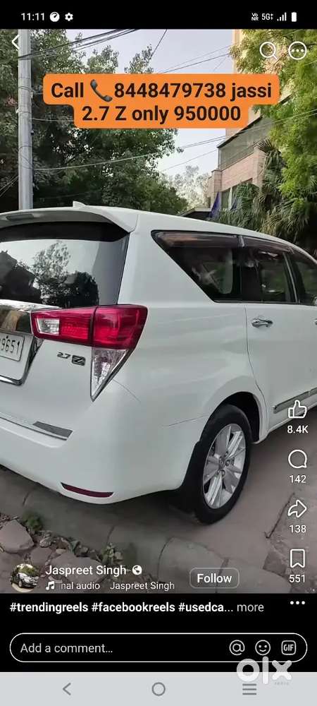 Toyota Innova Crysta Diesel 2016 With 180000 Km