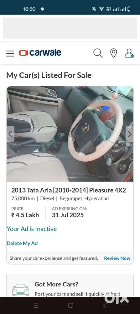 Tata Aria 2013 Diesel 79000 Km Driven
