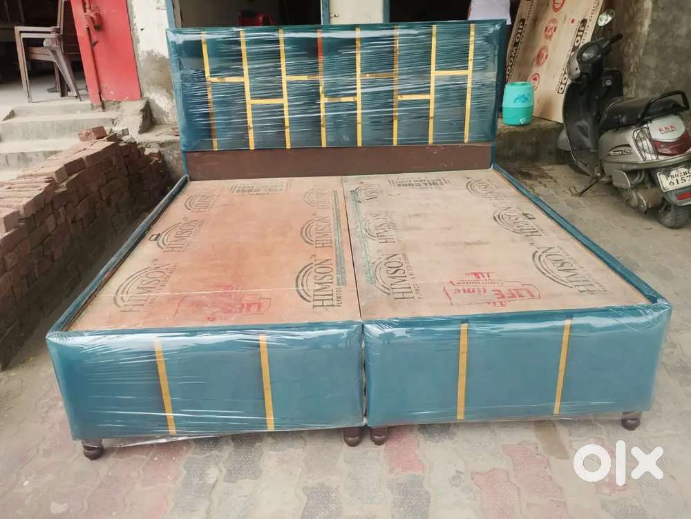 Brand new box bed with back new heavy