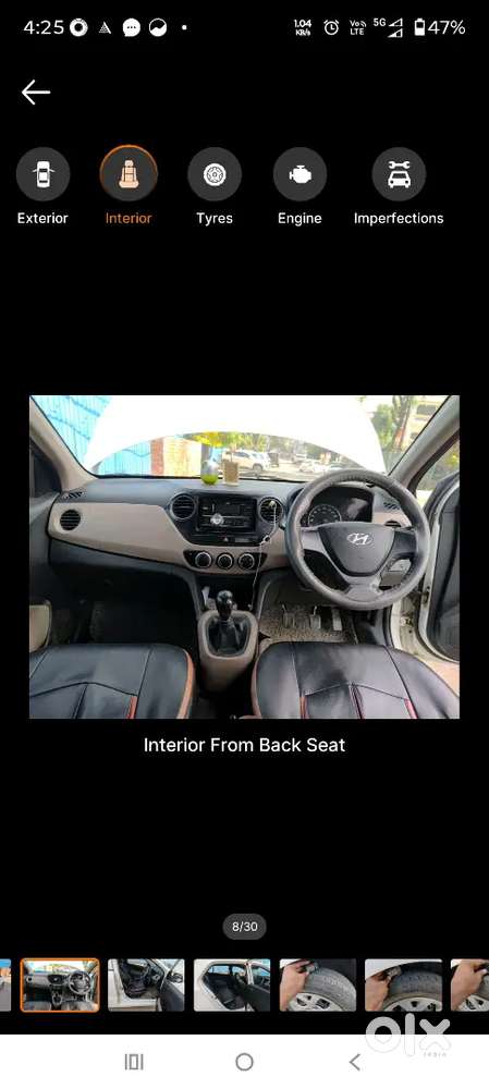 White Colour 2014 Model Grand I10 Diesel Car