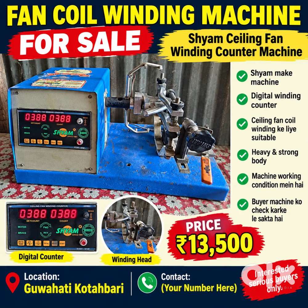 Fan Coil Winding Machine For Sale | Shyam Digital Winding Counter