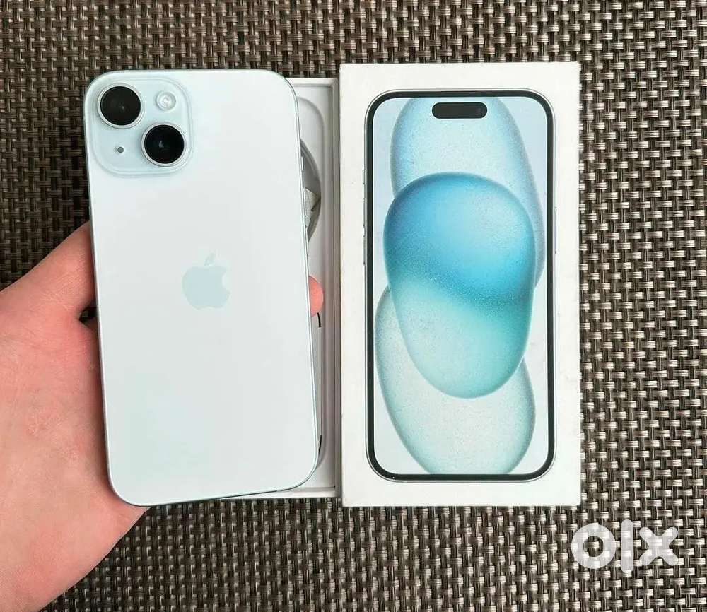 Selling my iPhone 15 in good condition with accessories and bill box.