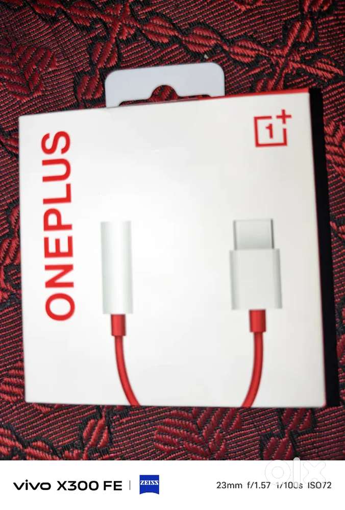 Oneplus type c to 3.5mm adaptor Red