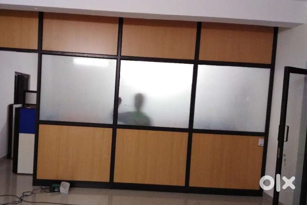 Aluminum and Wood sheet glass door