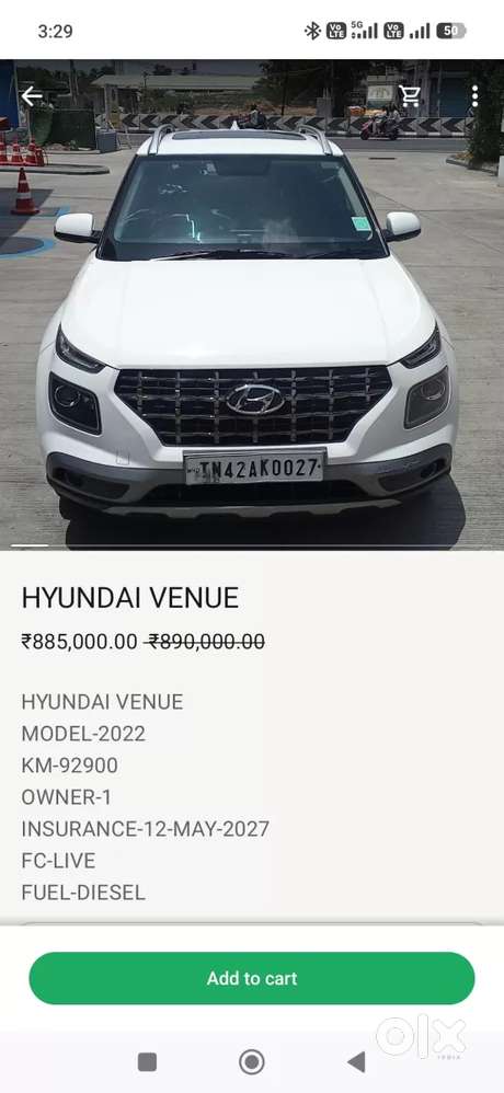 Hyundai Venue 1.5 S (o) Crdi, 2022, Diesel