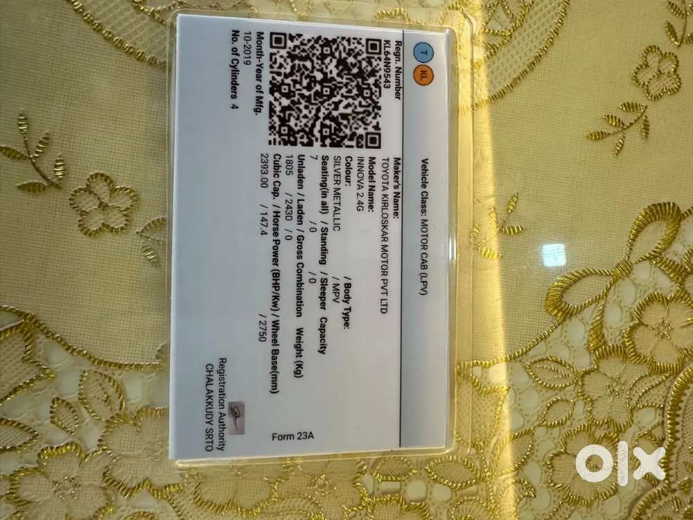 Toyota Innova Crysta 2019