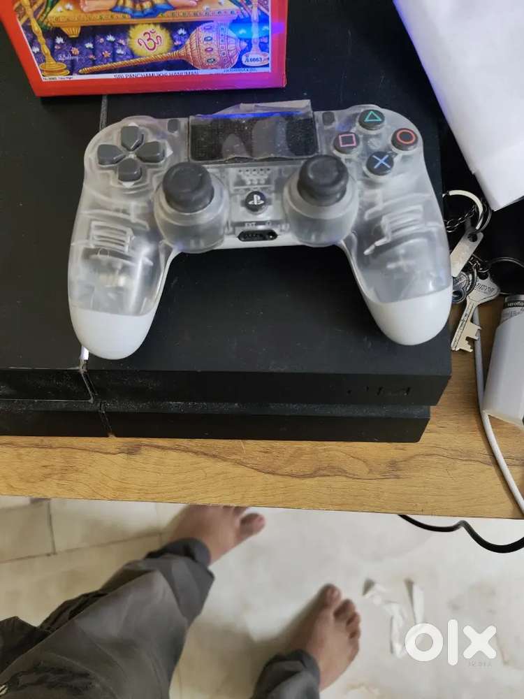 Sony PS4 Original Console with Transparent DualShock 4 Controller