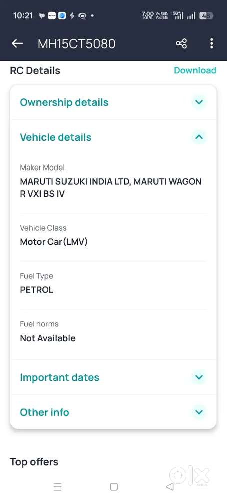 Maruti Suzuki Wagon R 2011 Petrol 105000 Km Driven