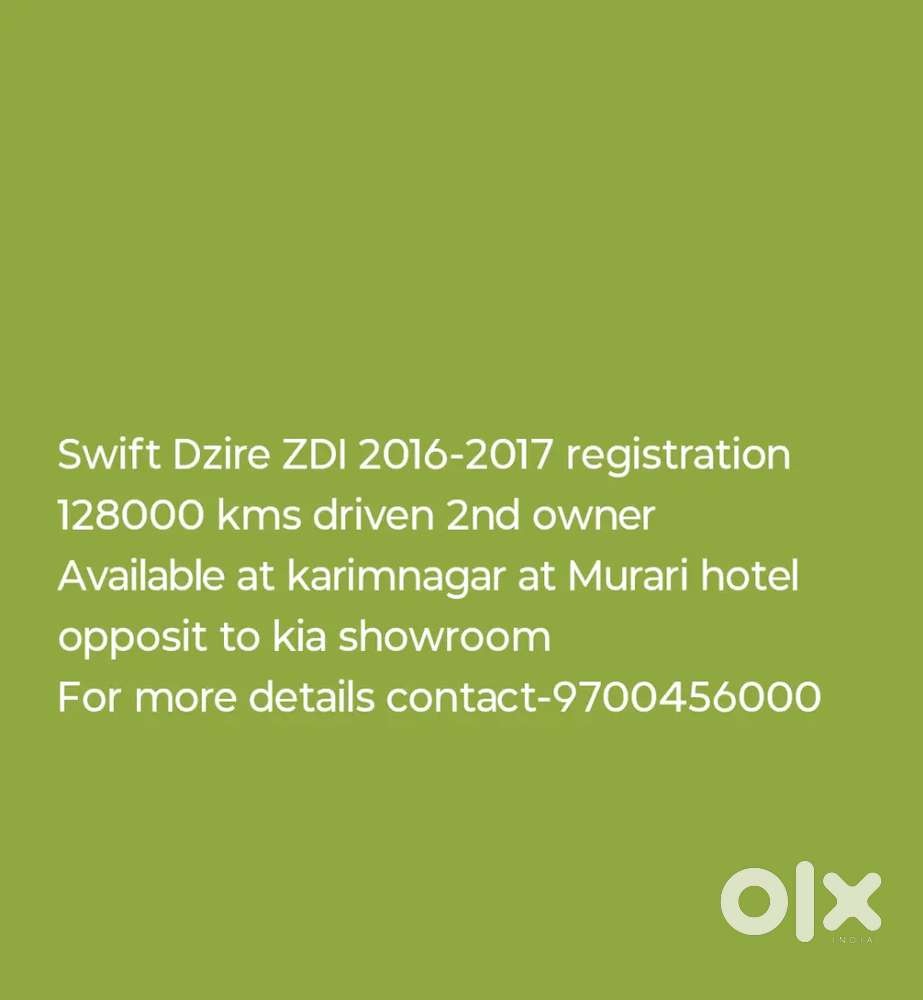 Maruti Suzuki Dzire Zdi2016 -2017 Registration With 128000 Km Driven