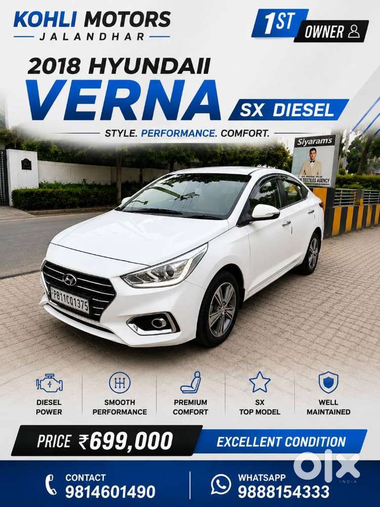 Hyundai Verna 1.6 Sx Crdi, 2018, Diesel