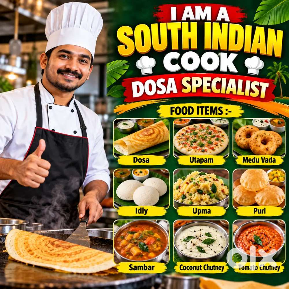 I M South Indian Chef/Cook, I M Tiffin Master, I M Dosa Master
