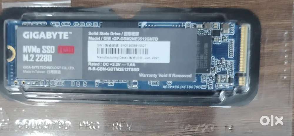 Gigabyte 512 GB NVMe