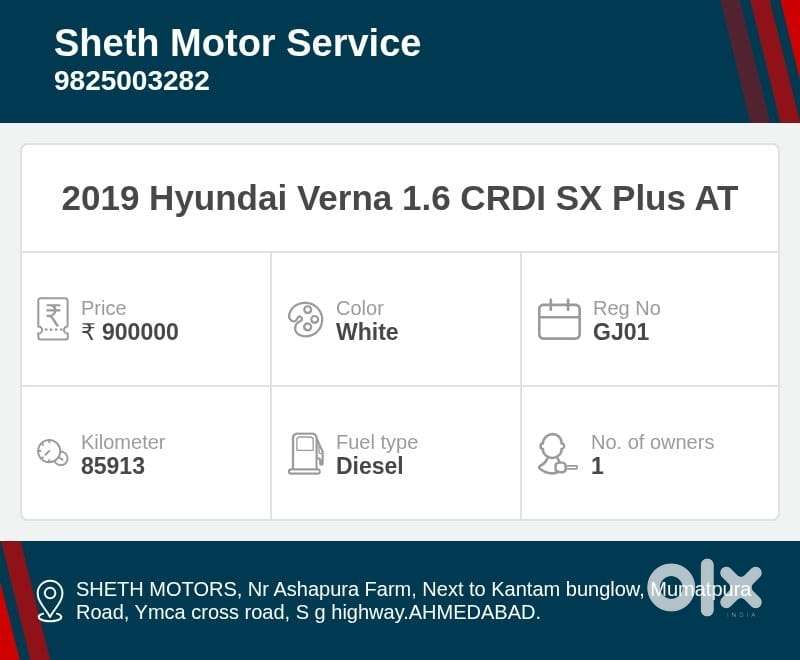 Hyundai Verna Crdi 1.6 At Sx Plus, 2019, Diesel