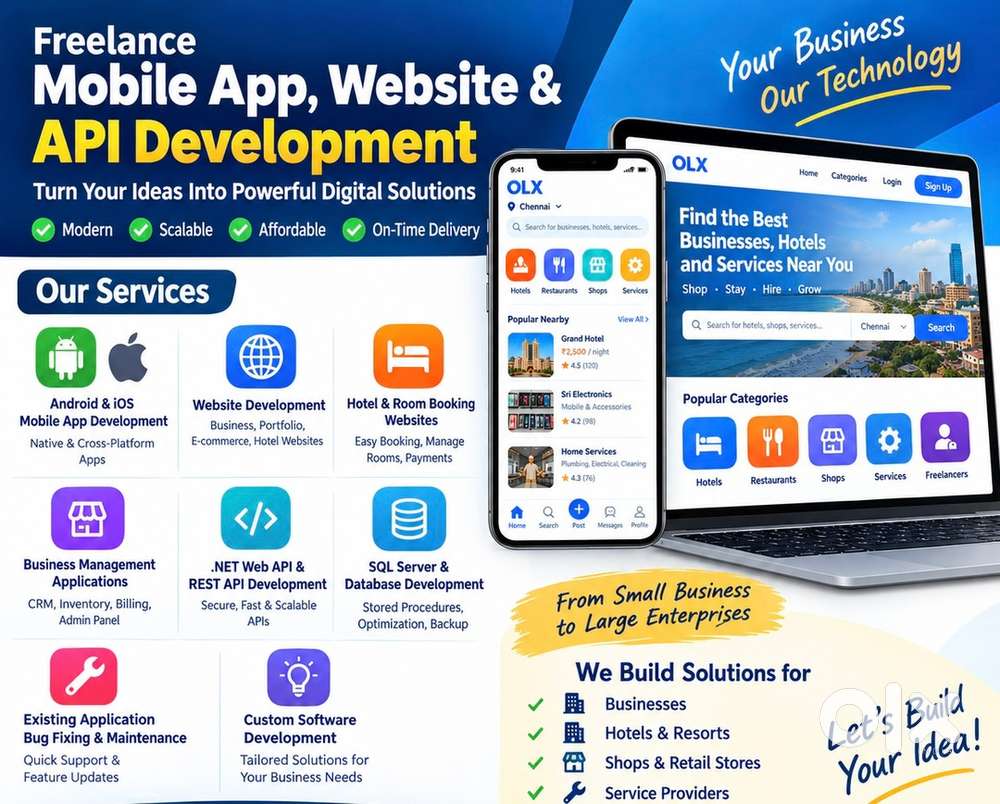 Mobile App, Website & API Development &ndash; Freelance Services