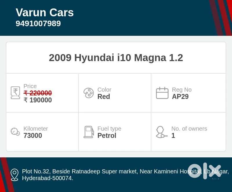 Hyundai I10 Magna 1.2, 2009, Petrol