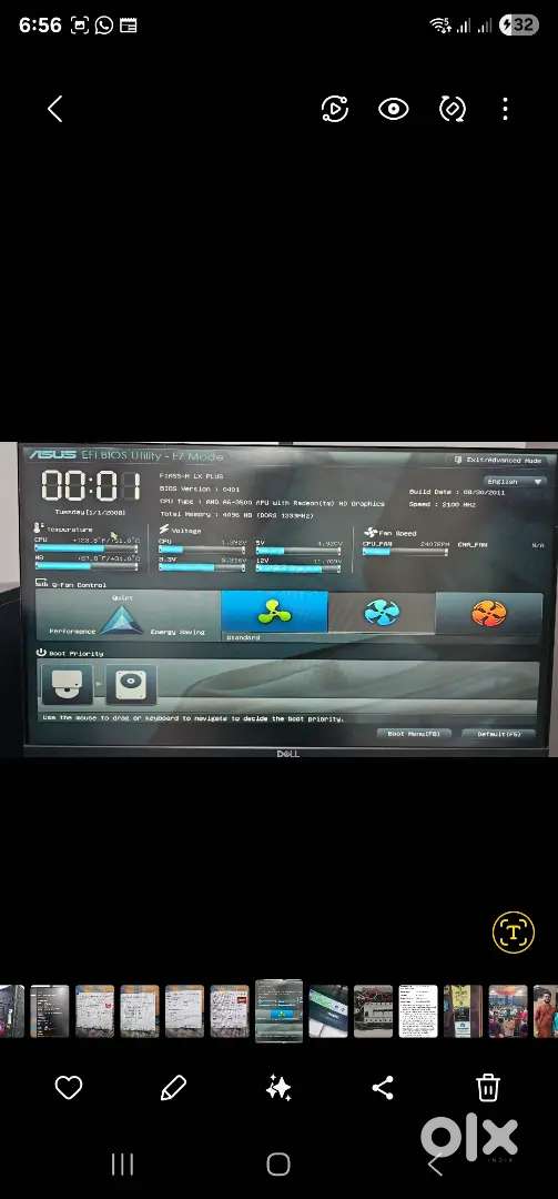 AMD A6-3500 CPU  4GB DDR3 RAM