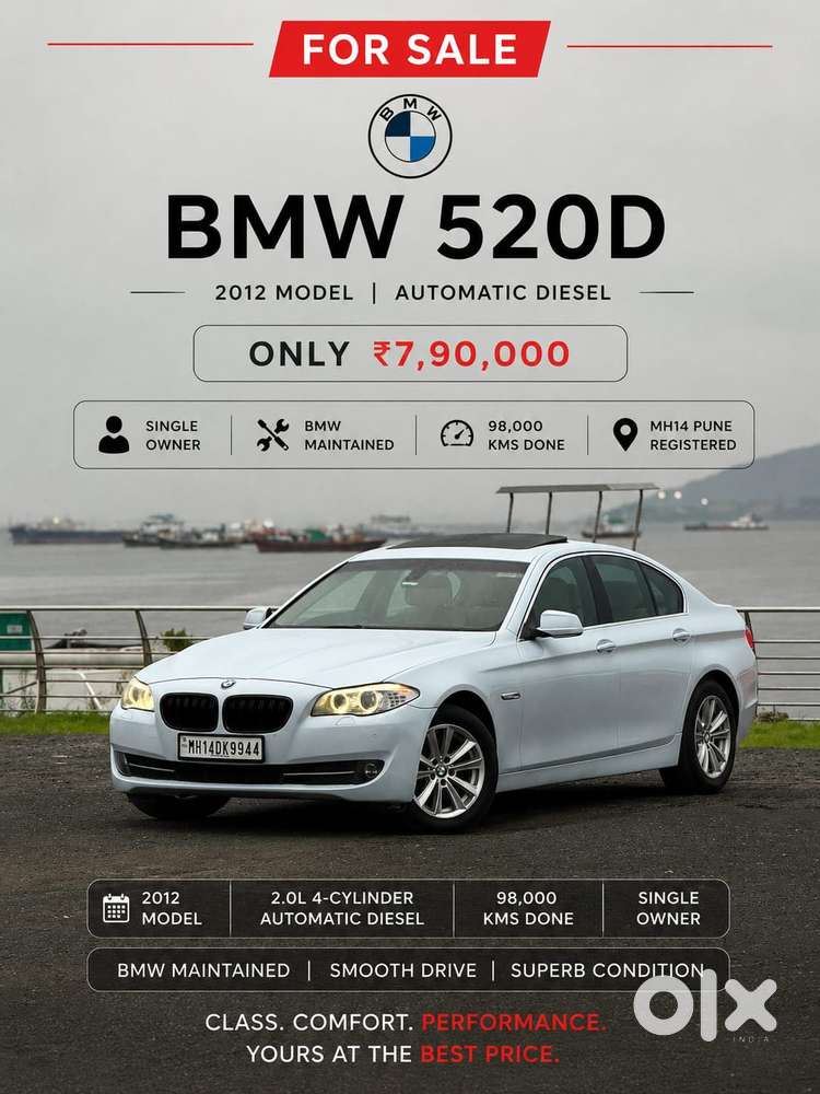 Bmw 5 Series 2.0 520d Luxury Line, 2012, Diesel