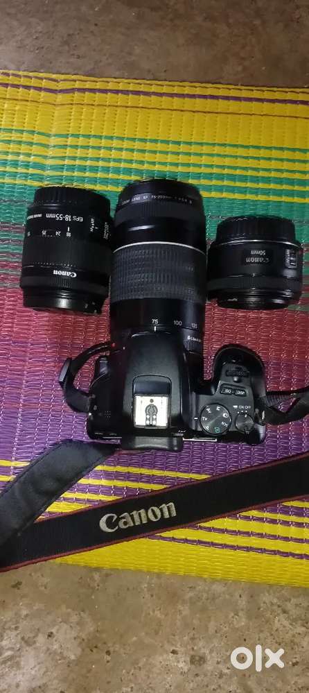 Canon 200D EOS lens 75-300 mm 50mm and kit lens