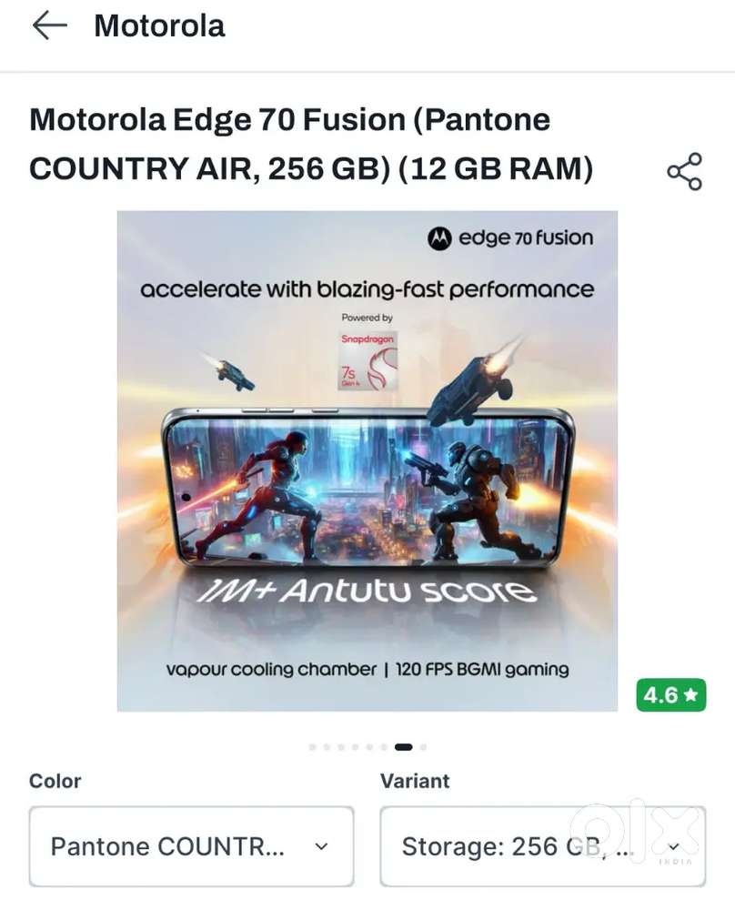 No use sell opan only Motorola edge 70 fusion 12 256