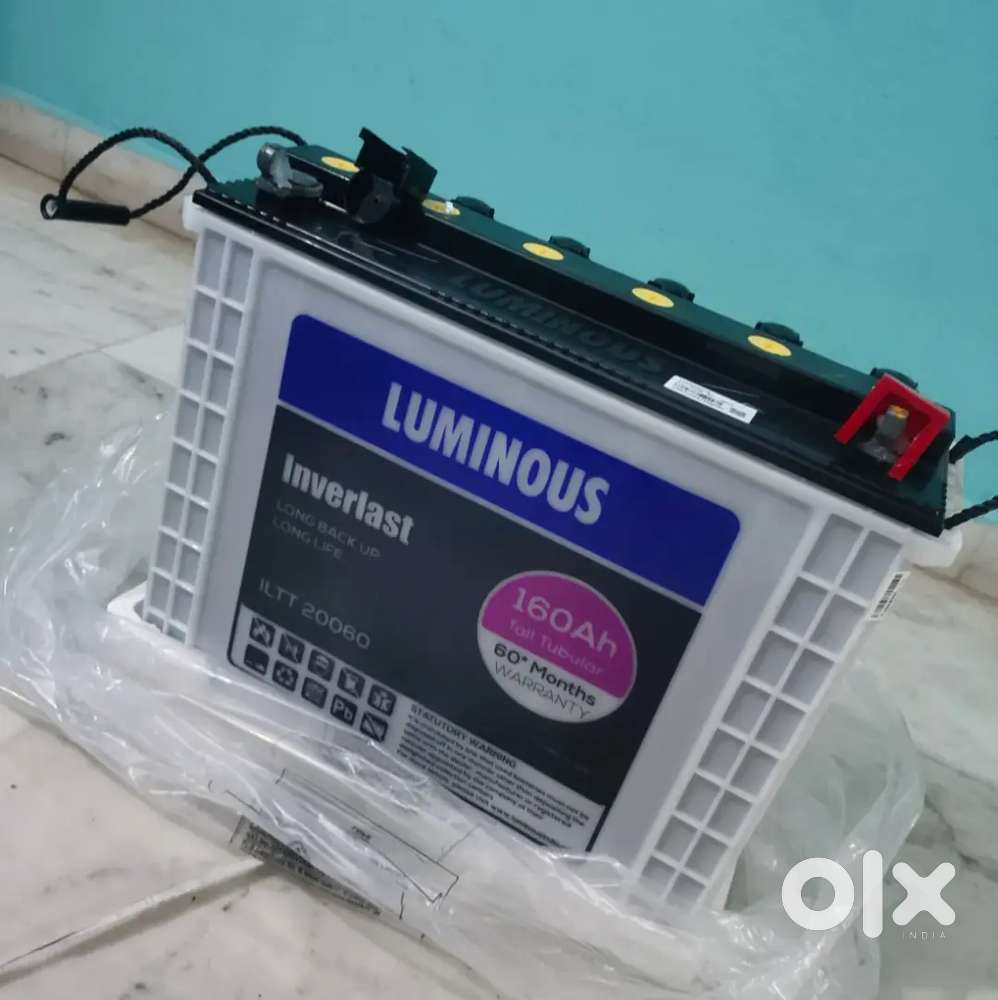 Luminous battery 160Ah 2 months old only , 5.5 years battery warrenty