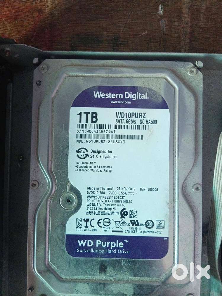 WD Purple 1TB CCTV Surveillance Hard Disk