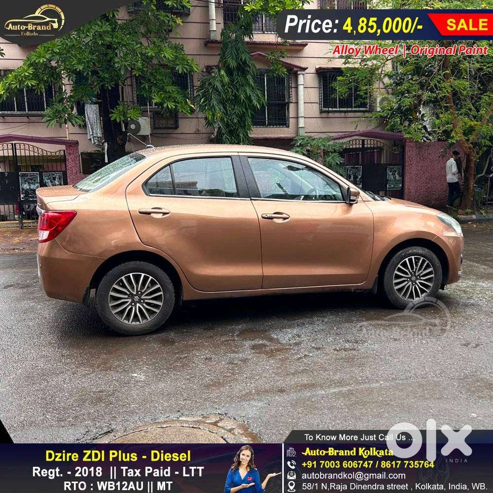 Maruti Suzuki Dzire Zdi Plus, 2018, Diesel