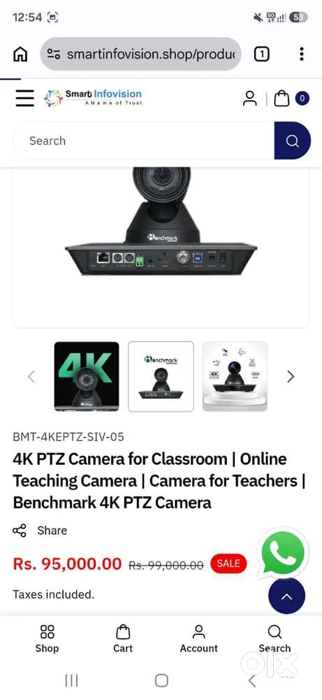 Benchmark 75 digital board with ops and 4k camera