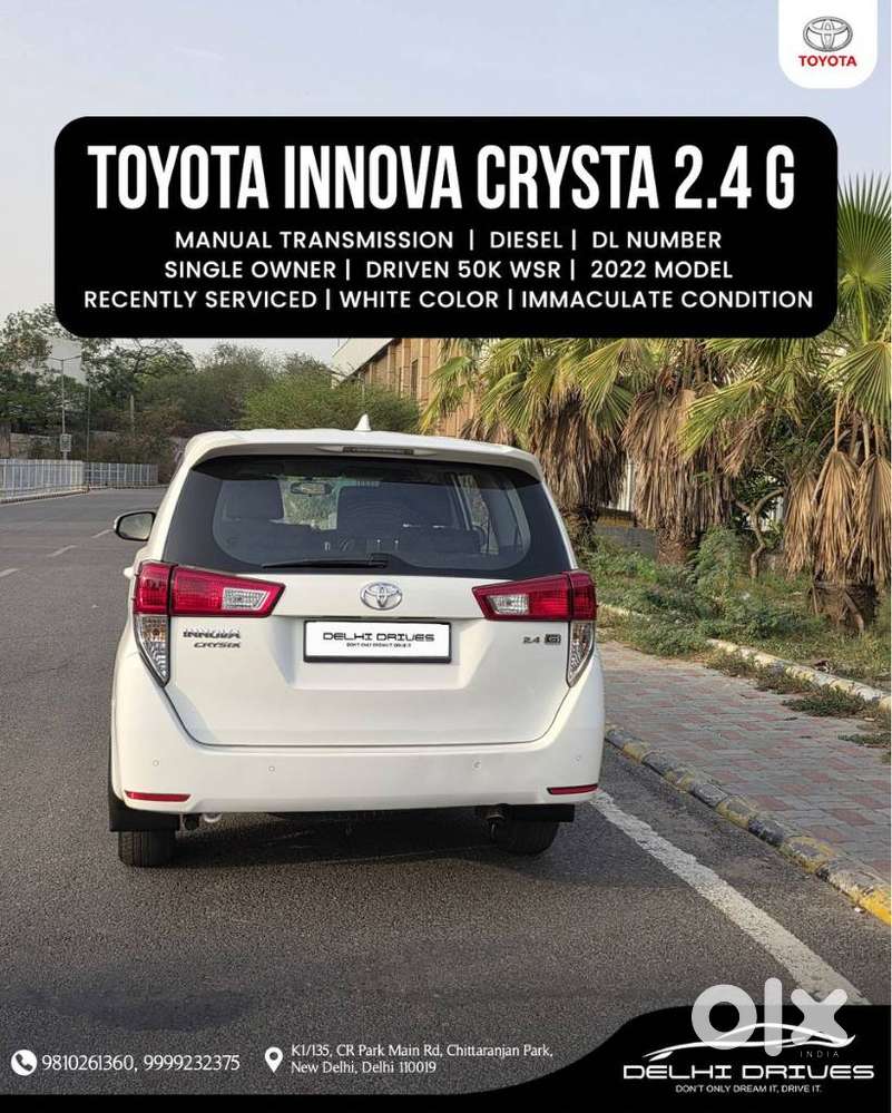 Toyota Innova Crysta 2.4 G Mt, 2022, Diesel