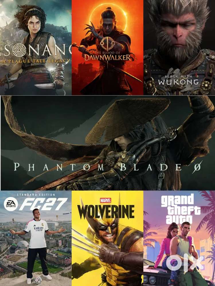 PS5&4 All Games GTA 6,Fc 27,Phantom Blade Zero,Cod MW4,Yotei,Wolverine