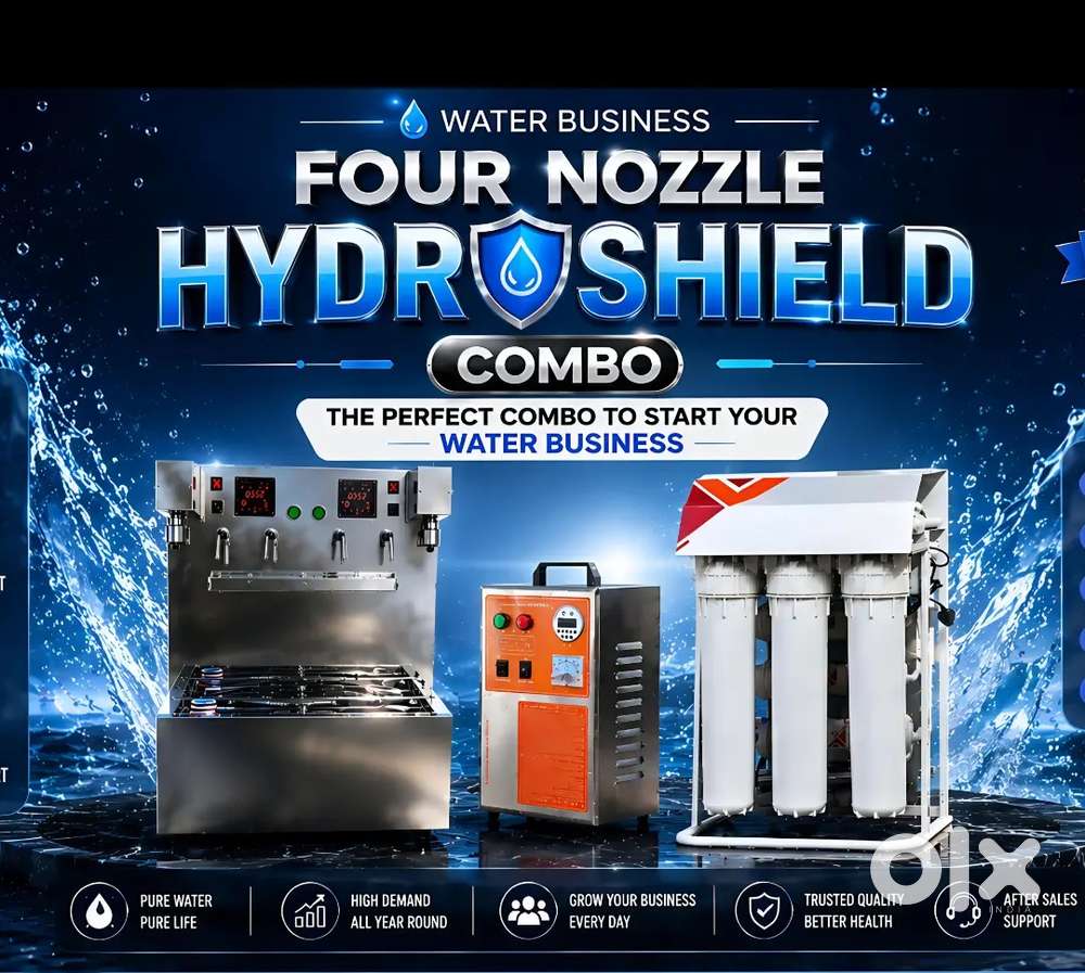 120 LPH RO Plant + UV + Ozonator + 4 Nozzle Filling & Capping Machine