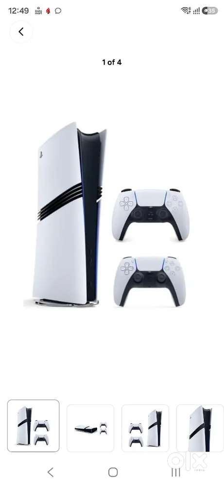 Sony PlayStation 5 PRO Console with 2 DualSense Controllers - White
