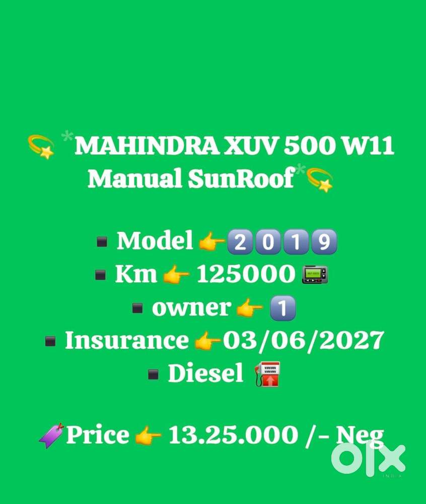 Mahindra Xuv500 W11, 2019, Diesel