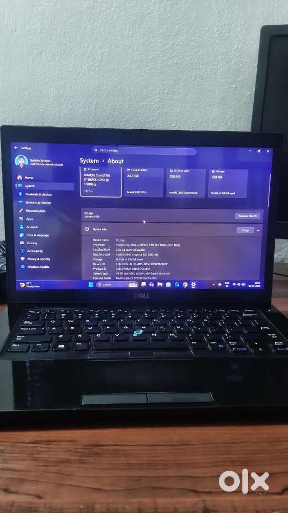 Dell latitude 7490 touchscreen laptop(180deg)