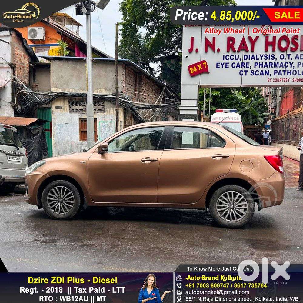 Maruti Suzuki Dzire Zdi Plus, 2018, Diesel