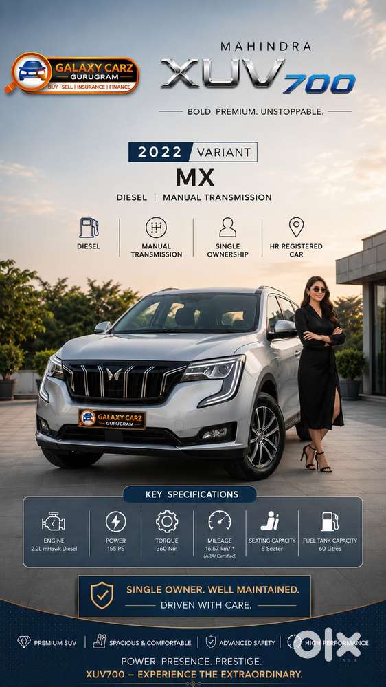 Mahindra Xuv700 Mx Diesel Mt 5 Str (e), 2022, Diesel
