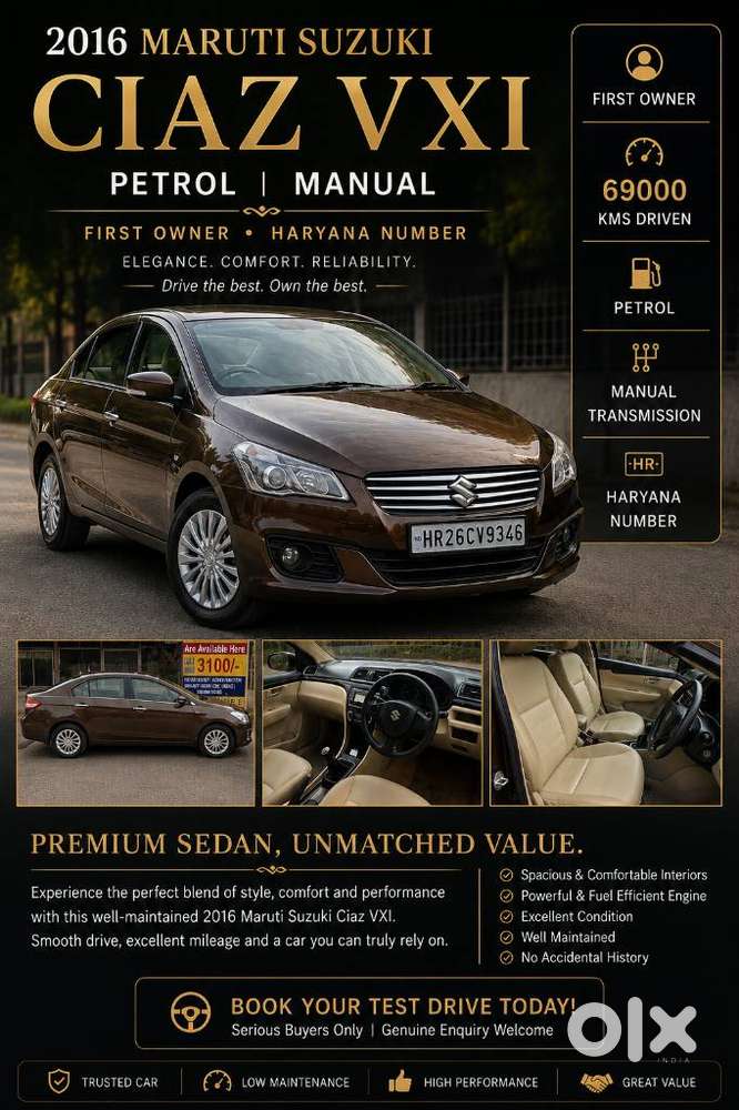 Maruti Suzuki Ciaz Vxi(o), 2016, Petrol