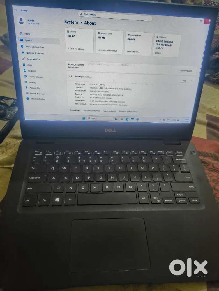 I3 8th generation 8gb ram 1TBHDD